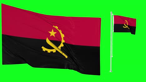 Green-Screen-Waving-Angola-Flag-or-flagpole